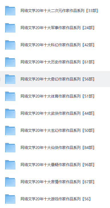 网络小说20年精华合集 (大神代表作全收录)